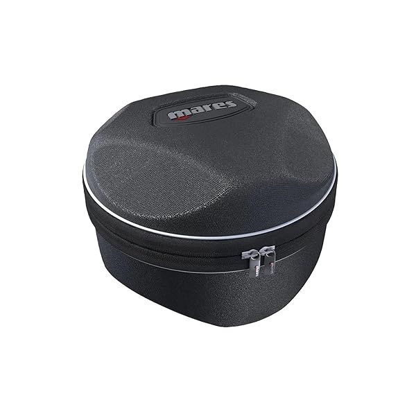 Durable Mares Shell Round Case: Compact Scuba Diving Computer Storage Bag with Zip Closure