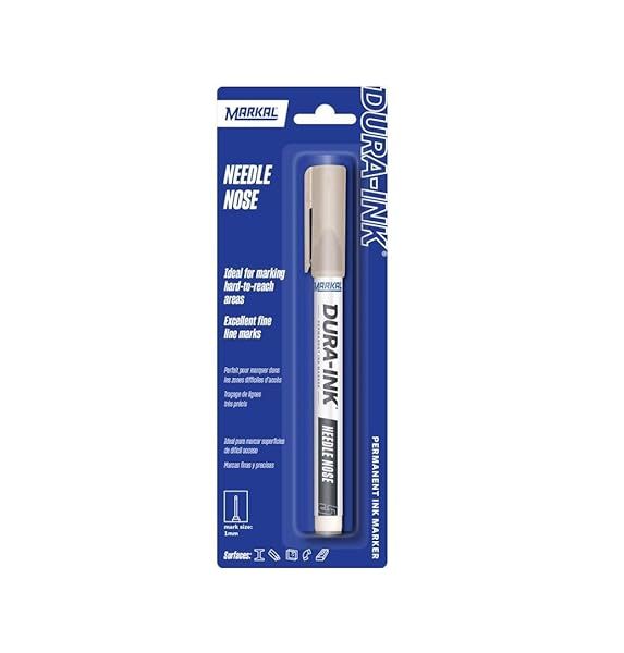 Markal 96524 Dura-Ink Needle Nose Permanent Marker - Black, Pack of 6 | Durable & Precise Marking Tool