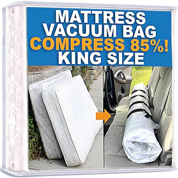 Best Mattress Vacuum Bag for Moving: Leakproof, Double Zip Seal for King Memory Foam & Inner Spring Storage