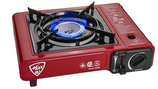 Max Gas Stove MS-2500: 8000 BTU Camp Stove with Carrying Case - Perfect for Outdoor Adventures!