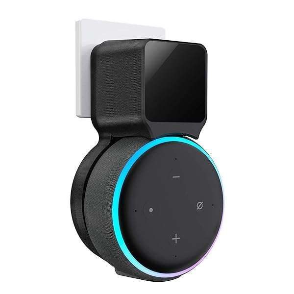 Maxonar Echo Dot Wall Mount Holder: Space-Saving Accessory with Cable Management for 3rd Gen Smart Speakers