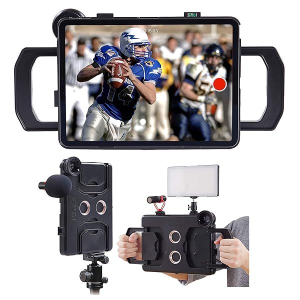 "MegaMount Multimedia Rig Case for iPad Pro 12.9" (2018) - Video Stabilizer with Lens & Light Attachments"