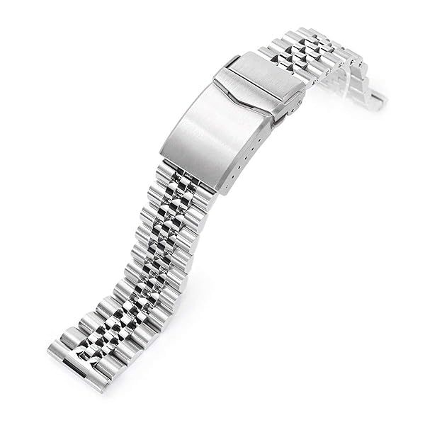 MiLTAT 20mm Super-J Louis 316L Stainless Steel Watch Bracelet with V-Clasp - Durable & Stylish