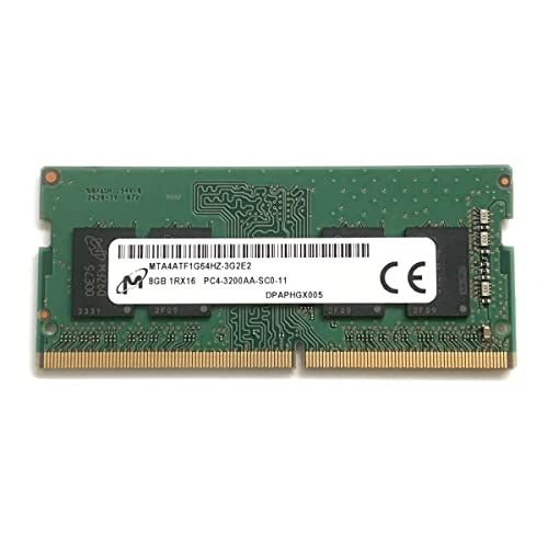 Micron 8GB SODIMM DDR4 3200 PC4 1Rx16 MTA4ATF1G64HZ-3G2 260 Pin SO-DIMM Laptop Notebook RAM Memory for Dell HP Lenovo and Other Systems