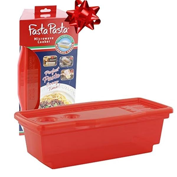 Fasta Pasta Microwave Cooker - Cook 4 Servings of Perfect Al Dente Pasta Fast & Mess-Free!