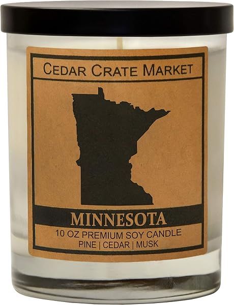 Minnesota State Candle Gift Show Your Home State Pride Perfect Housewarming Gift Made in USA Remind You of Home
