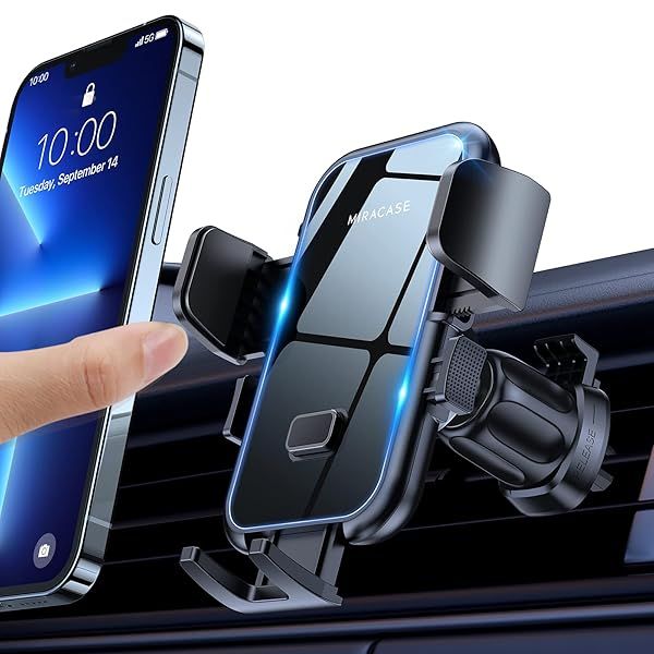 Miracase Car Vent Phone Mount: Universal Hands-Free Holder for All Smartphones - Upgraded Clip, No More Falling Off!