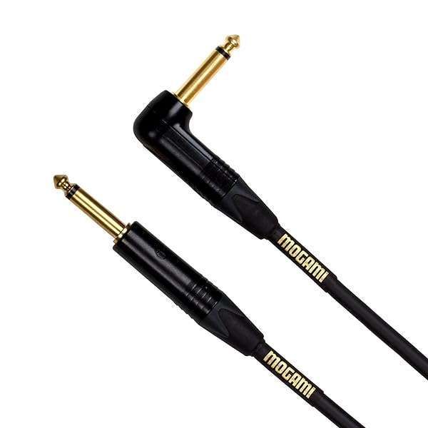 Mogami Gold 10R Instrument Cable: 10ft Guitar Straight to R/A Ends for Superior Sound Quality