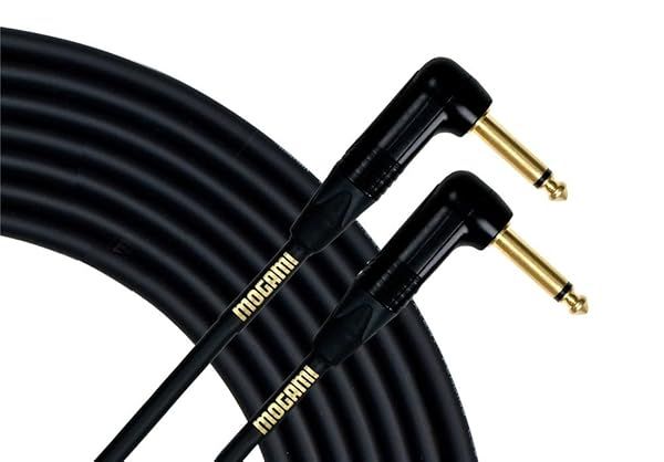 "Mogami Gold INSTRUMENT-18RR Guitar Cable: 18ft, 1/4" TS Male, Gold Contacts & Right Angle Connectors"