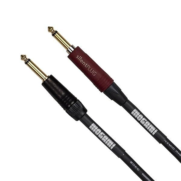 "Mogami Platinum GUITAR-20 Cable: 20ft 1/4" TS, Gold Contacts & silentPLUG for Superior Sound Quality"