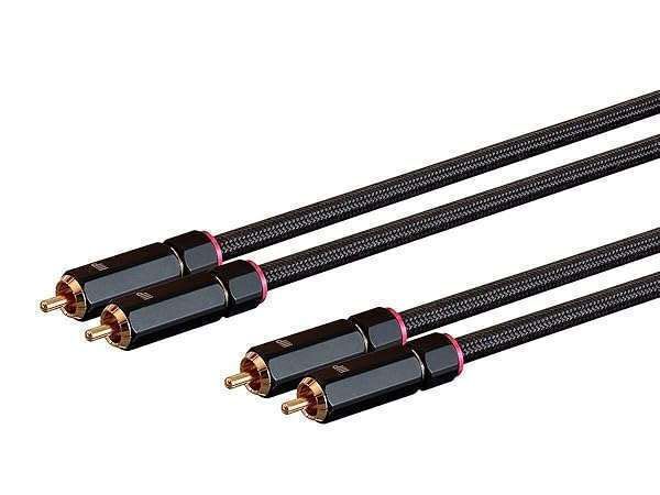 Monoprice 25ft Male RCA Stereo Audio Cable - Gold Plated, Double Shielded, Onix Series