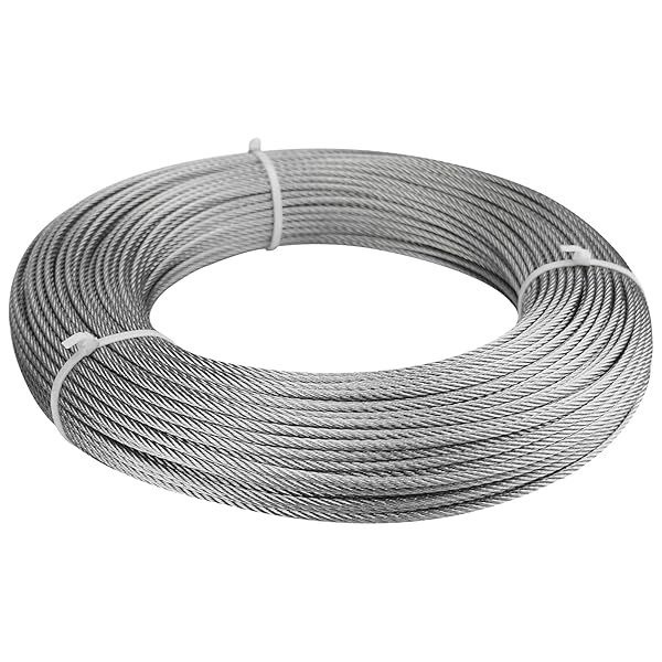 "Buy Muzata 300ft 1/8" T316 Stainless Steel Cable for DIY Deck Railing & Balustrade - Durable 7x7 Wire Rope"