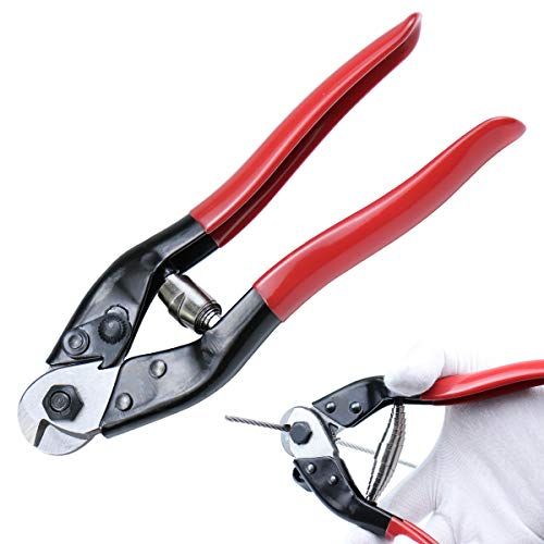 Muzata Heavy Duty Cable Cutter for Stainless Steel Wire Rope Up to 5/32 Inch Ideal for Deck Stair Railing and Bike Brake Use
