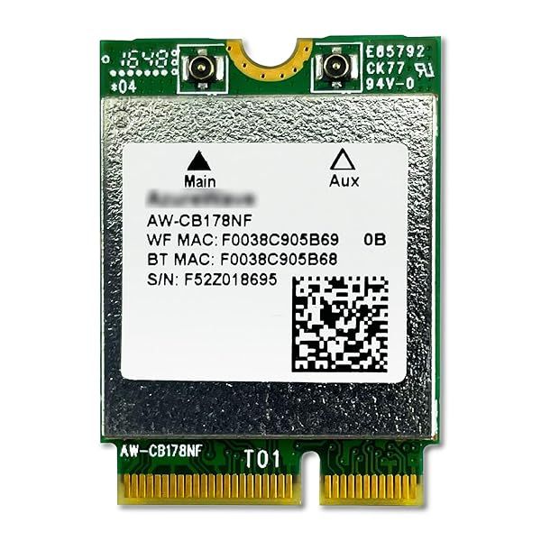 NETELY 802.11AC WiFi 5 NGFF M2 Adapter - 1200Mbps WiFi Card for Laptops & Audio (AW-CB178NF)