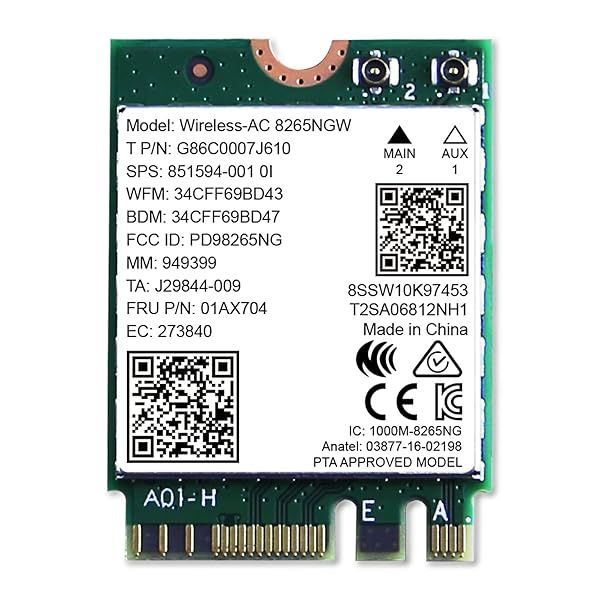 NETELY Wireless-AC 8265NGW WiFi Adapter: 1200Mbps Dual-Band with Bluetooth 4.2 for Laptops