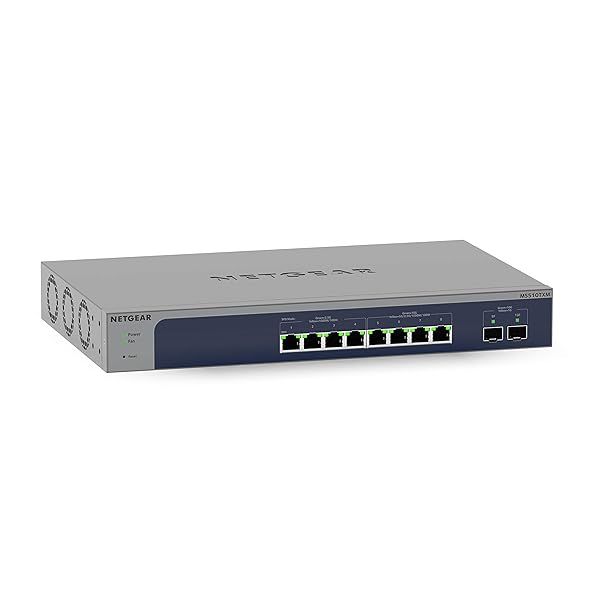 NETGEAR 10-Port 10G Multi-Gig Ethernet Switch (MS510TXM) - Managed, 8 Multi-Gig Ports, Cloud Management, Rackmount Ready