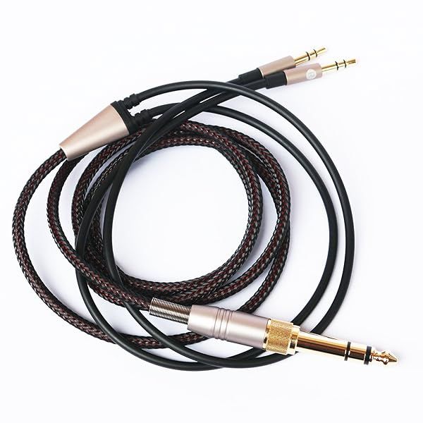 NEOMUSICIA Replacement Cable for Hifiman HE4XX & HE-400i - 3.5mm/6.35mm to Dual 3.5mm, 3m Length