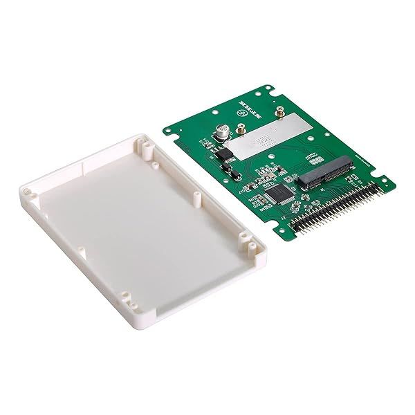 "NFHK mSATA to 2.5" IDE 44pin SSD Enclosure - Mini PCI-E Case for Laptops & Notebooks"