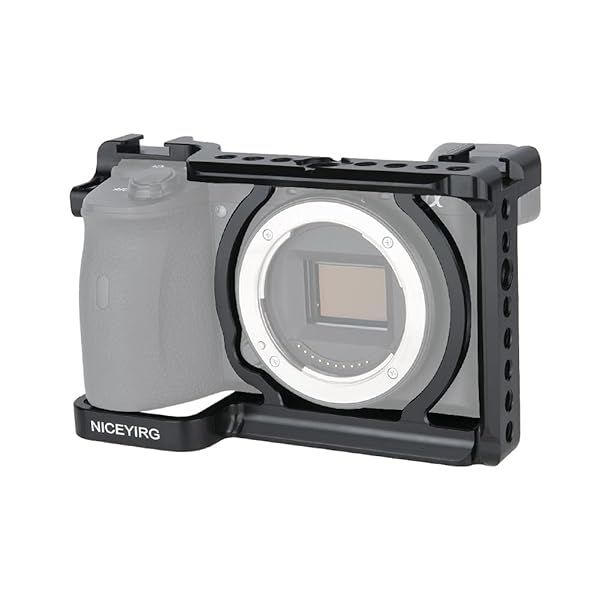 Upgrade Your Sony A6600: NICEYRIG Cage with NATO Rails & Cold Shoe Mounts for Ultimate Filmmaking
