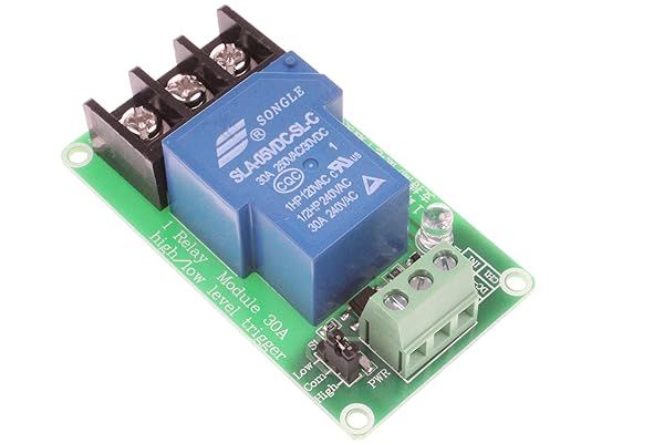 NOYITO 30A 1-Channel Relay Module - High/Low Trigger, Optocoupler Isolation for PLC & Industrial Control