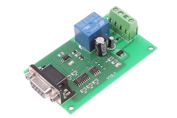NOYITO 1-Channel RS232 Relay Module: Control 5V/12V/24V Devices with Delay Timer & USB PLC