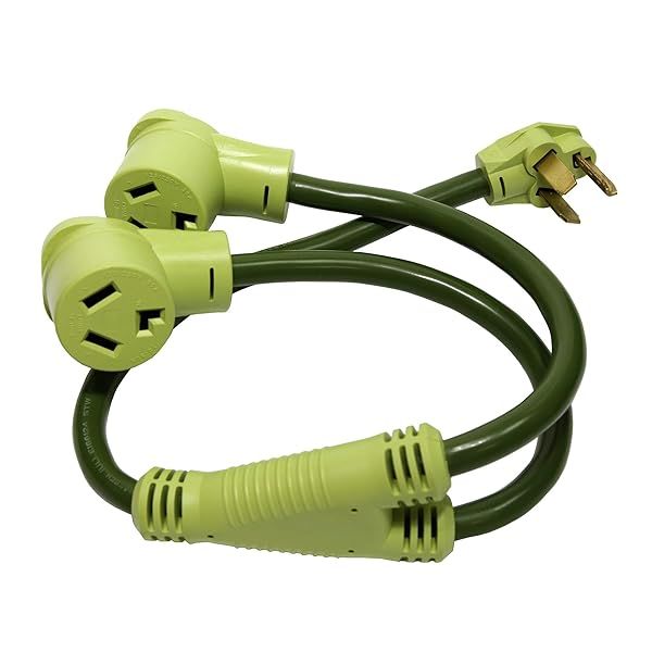 NemaTech Dryer 3 Prong Splitter NEMA 10-30P to 10-30R 30AMP 250V 7500W Power Splitter for Dryer Outlet and Tesla EV Charging Cable 3 ft