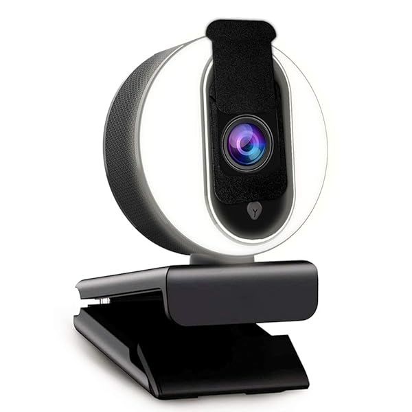 NexiGo N680E 1080P Webcam: Ring Light, Privacy Cover & Dual Mic for Zoom, Skype, Facetime - Perfect for PC, Mac & Laptop Streaming
