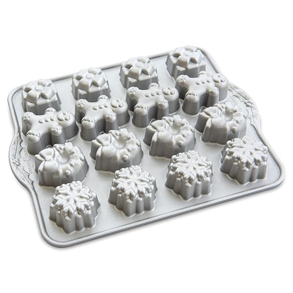 Nordic Ware 93748 Holiday Teacakes Cast Cakelet Pan - 3 Cup Capacity, Perfect for Festive Baking!