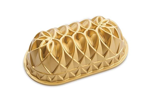 Nordic Ware Jubilee Loaf Pan 6 Cup - Premium Gold Bakeware for Perfect Breads