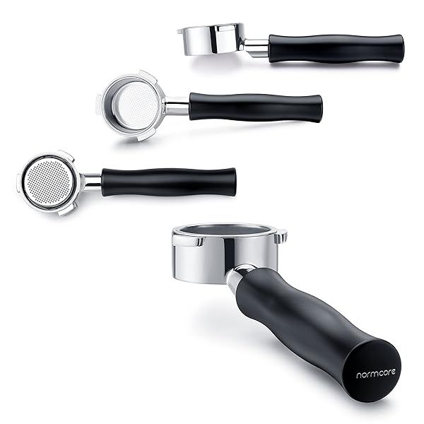 Normcore 51mm Naked Bottomless Portafilter for Delonghi EC680/EC685 & SMEG - Anodized Aluminum Handle & Filter Basket Included