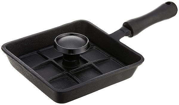 Norpro Mini Cast Iron Panini Pan with Press - 5.9 IN Durable Cookware for Perfect Sandwiches