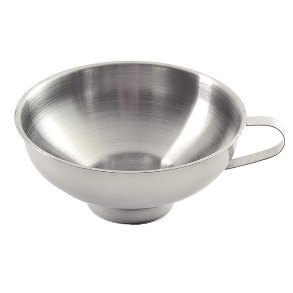 Norpro Stainless Steel Wide-Mouth Funnel with Handle - Durable Kitchen Tool for Easy Pouring
