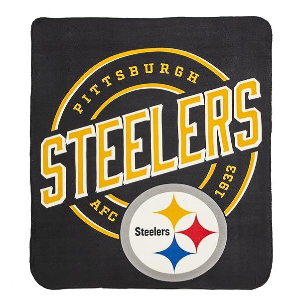 "Cozy Northwest NFL Pittsburgh Steelers Fleece Throw Blanket - 50" x 60" for Fans"