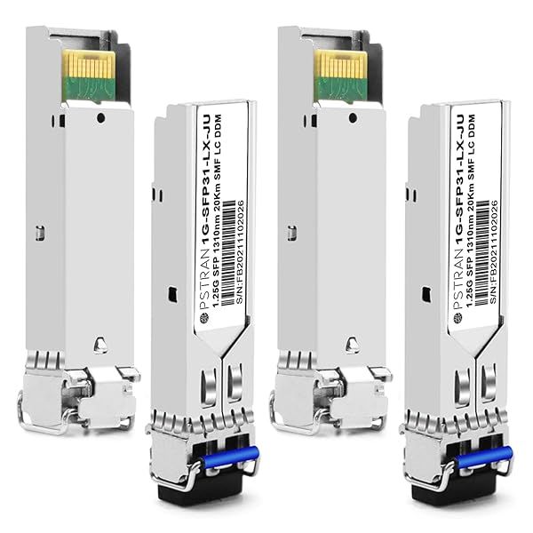 OPSTRAN 1000BASE-LX LH SFP Optical Transceiver Module for Juniper QFX EX SRX 1310nm 20km DDM Duplex LC SMF 4 Pack