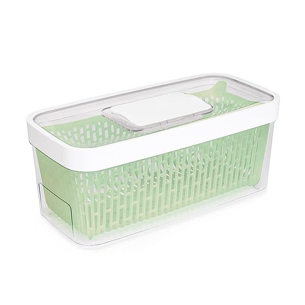 OXO Good Grips GreenSaver Produce Keeper - Large White & Green for Fresh Fruits & Veggies