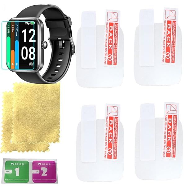"Octelect 1.69" Smart Watch Screen Protector - 4PCS Transparent Pack for Ultimate Protection"