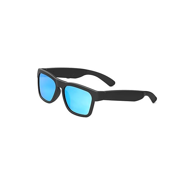 Shop OhO Smart Glasses: Polarized Bluetooth Sunglasses with UV Protection & Voice Control - Unisex Blue Lens