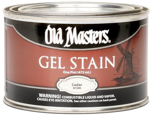 Old Masters 81308 Gel Stain Pint in Cedar - Premium Wood Finish for Stunning Results