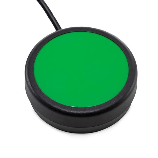 One Button Switch with 3.5mm Plug - 12ft (3.6m) Green Wired Cord for Easy Control