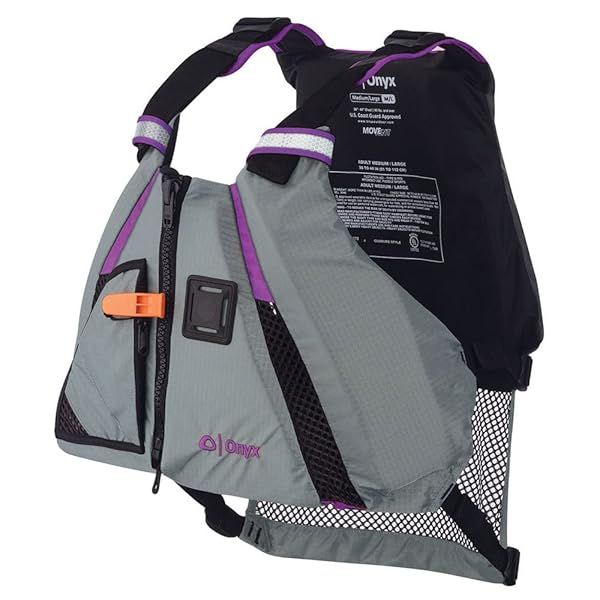 Onyx MoveVent Dynamic Paddle Sports Life Vest in Purple - M/L Size for Ultimate Comfort & Safety