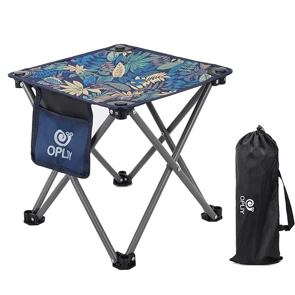 "Portable Opliy Camping Stool: 13.5" Folding Chair for Fishing, Hiking, Gardening & Beach - Includes Carry Bag"
