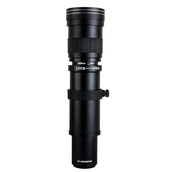 Opteka 420-1600mm f8.3 HD Telephoto Zoom Lens for Canon EOS Digital SLR Cameras