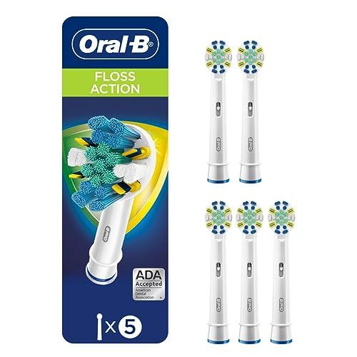 Oral-B FlossAction Electric Toothbrush Replacement Heads - 5 Count Refills for Superior Oral Care