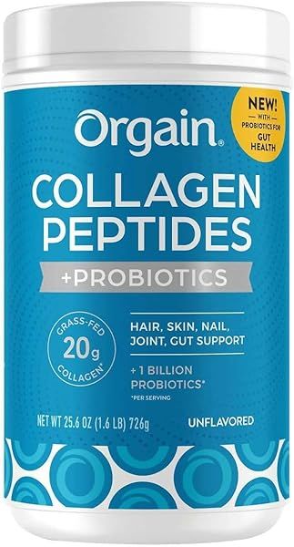 Orgain Collagen + Superfoods: 20g Grass-Fed Collagen & Vitamin C, Unflavored, 25.6 oz - Boost Your Health Naturally!