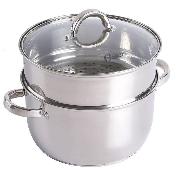 Buy Oster Sangerfield 6 Qt Dutch Oven Casserole with Steamer Basket - Durable Stainless Steel Cookware