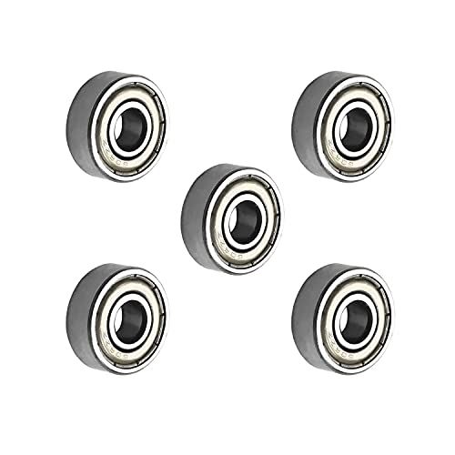 Othmro 606ZZ Deep Groove Bearings 6x17x6mm Double Sealed Ball Bearing Carbon Steel Pack of 5
