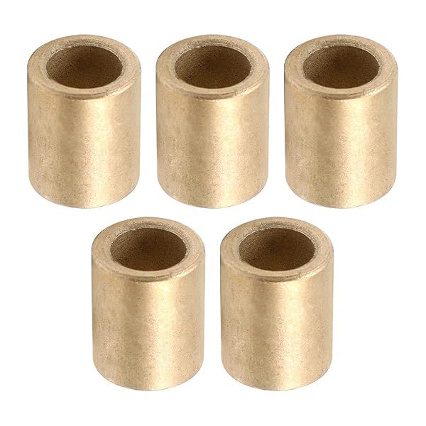 Othmro 8mm Bore 12mm OD 15mm Length Self Lubricating Sintered Bronze Bearing Sleeve 6PCS