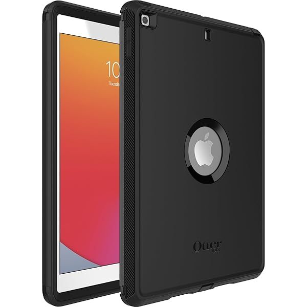 OtterBox Defender Series Case for iPad 7th, 8th &amp; 9th Gen (10.2&amp;quot; Display - 2019, 2020 &amp; 2021 version) - BLACK, Rugged, Durable, Multi-Layer Protection