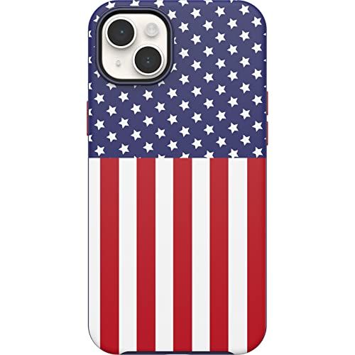 OtterBox iPhone 14 Plus Symmetry Series Case American Flag Ultra Sleek MagSafe Compatible with Raised Edges for Camera and Screen Protection