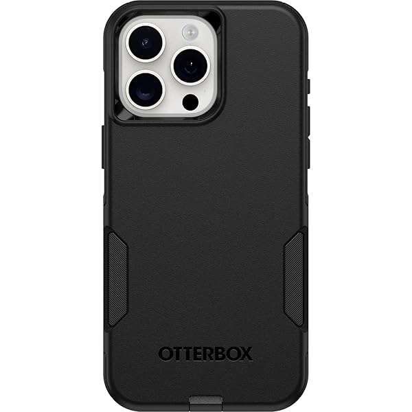 OtterBox iPhone 15 Pro MAX Commuter Case - Slim, Tough, Pocket-Friendly & Port Protected - Black
